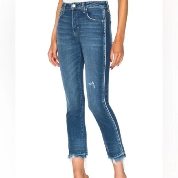 AMO Jean Size 27 Babe with Piping Old School Raw Hem - Picture 1 of 16